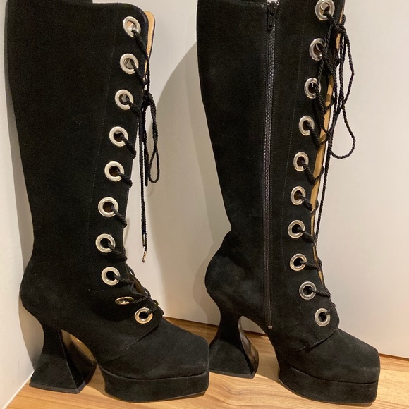 LACE-UP PLATFORM BOOTS - Picture 4 of 5